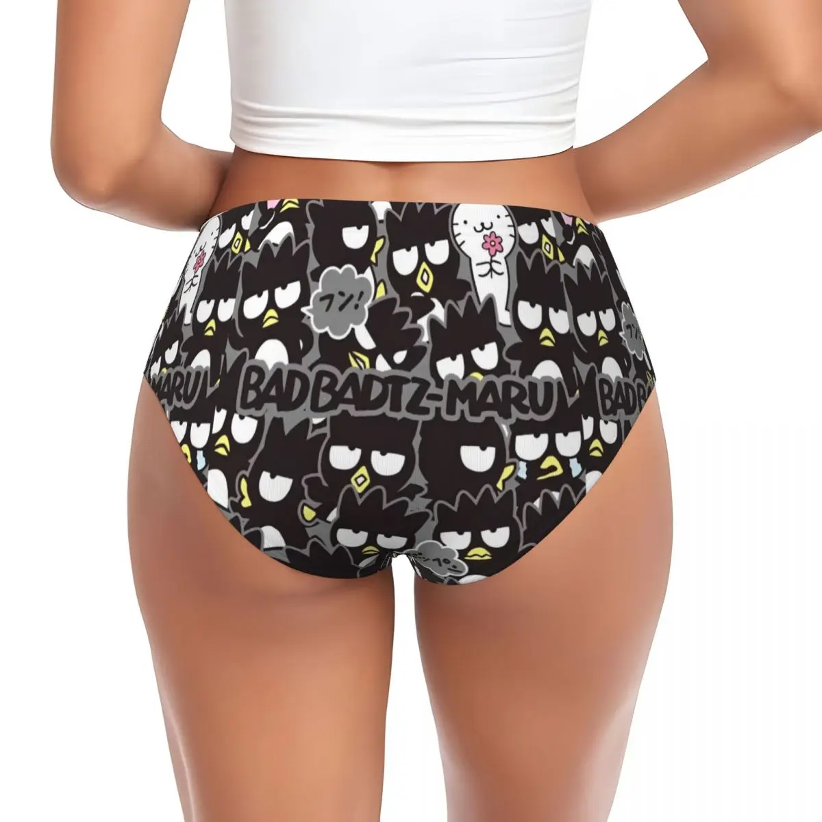 Cute Sanrio Badtz Maru Women Underwear Brief Full Coverage No Show Ladies Panties