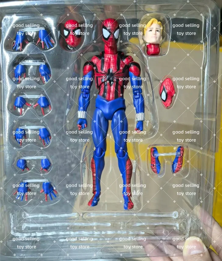 Novo ct brinquedos spiderman mafex 143 figura de ação ben reilly comic ver figura de ação final homem-aranha através dos brinquedos crianças presente