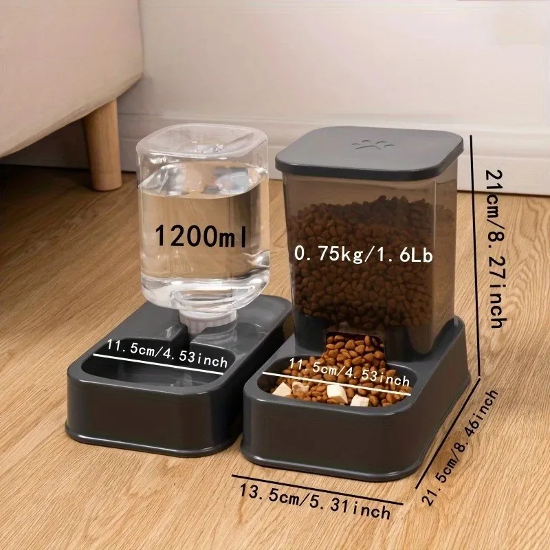 Battery-Free Automatic Pet Feeder Bowl with Water Dispenser - product detail 4