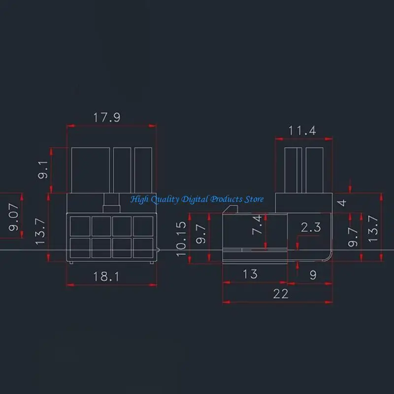 

U2JE GPU VGA 8Pin Male 90 Degree Turn to 8Pin Female Power Adapters