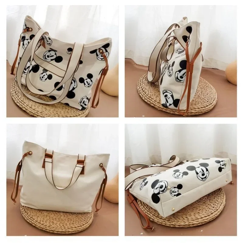Disney Crossbody Bag for Women Large Capacity Tote Mickey Mouse Shoulder Bag  Luxury Handbags Canvas  Ladies Handbags