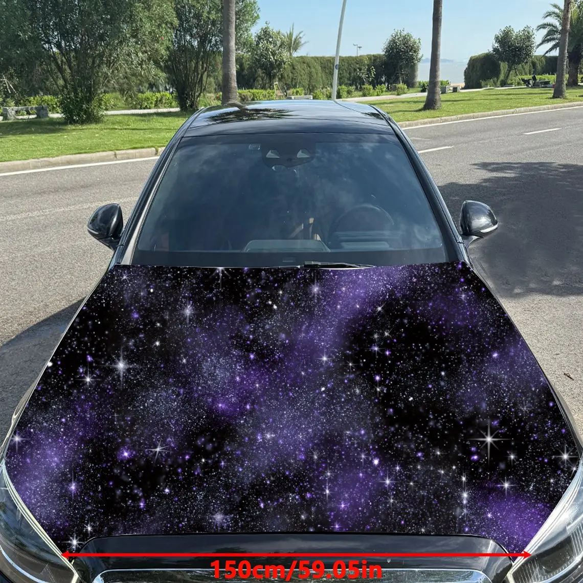 Aesthetic Nebula Pattern car hood stickers, waterproof self-adhesive, scratch resistant, easy to stick, durable car PVC stickers