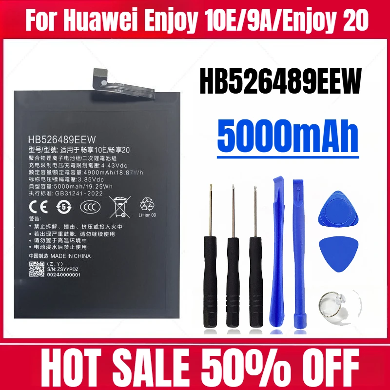 

5000mAh for Huawei Enjoy 10E/9A/Enjoy 20 Mobile Phone Battery HB526489EEW