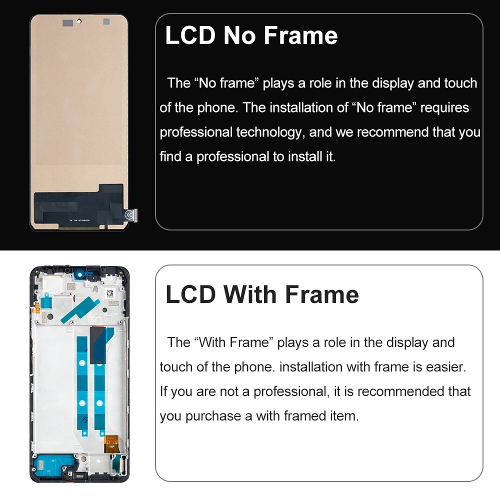 LCD Screen for Xiaomi Poco X4 Pro 5G 2201116PG LCD Display Touch Screen Digitizer with Frame for Poco X4 Pro 5G Screen Assembly