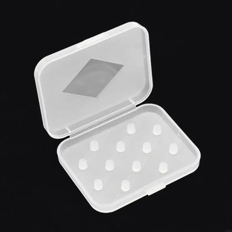 G5GA Eartips Storage Case Transparent Earbud Case, Durability Storage Box For 6pair Eartips Protections, Small and Portable