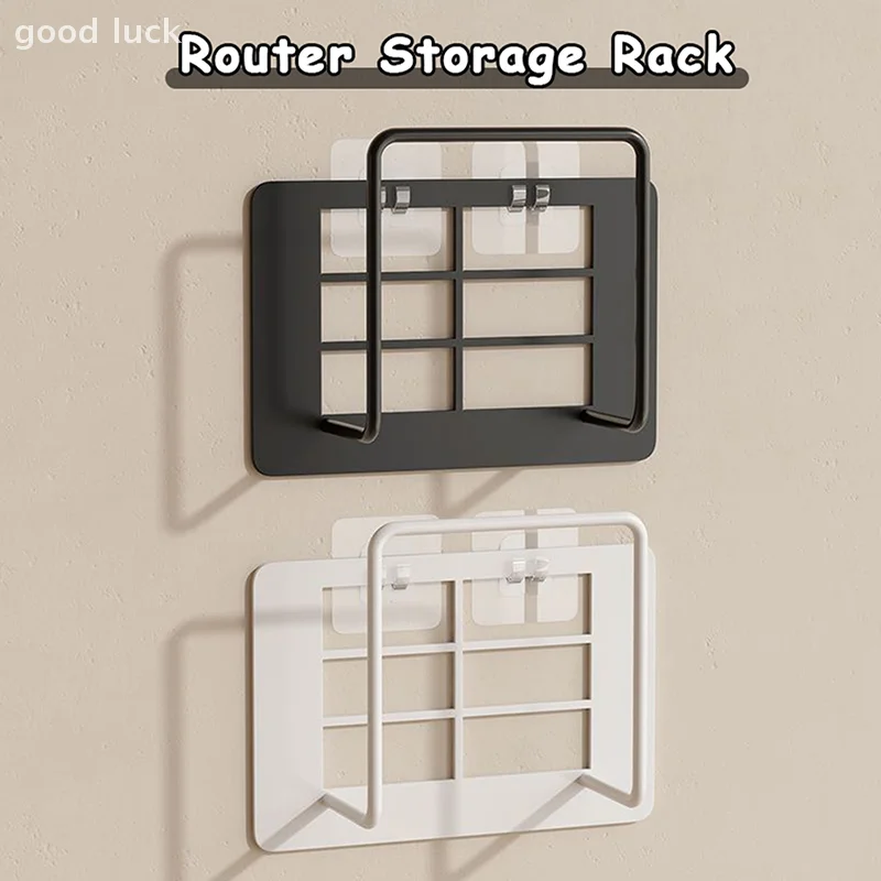 

Hot Selling Versatile Wall-Mounted Router & Set-Top Box Holder - No-Drill Multi-Purpose Storage Shelf With Practical Hooks