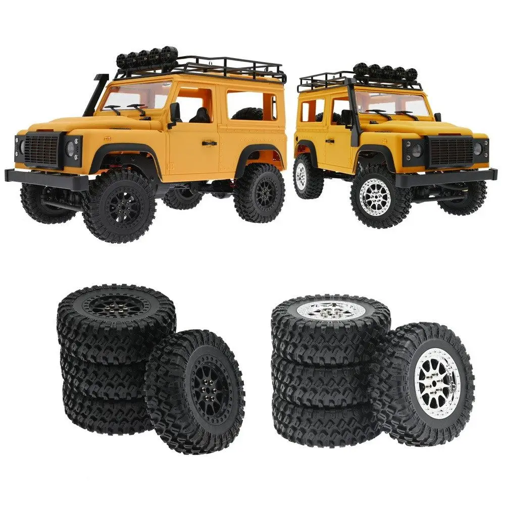 1/12 Beadlock Wheel Tires with Foam Inserts for MN 99S MN78 MN82 RC Rock Crawler Upgrade Parts  Off Road Tyres Modification Kit