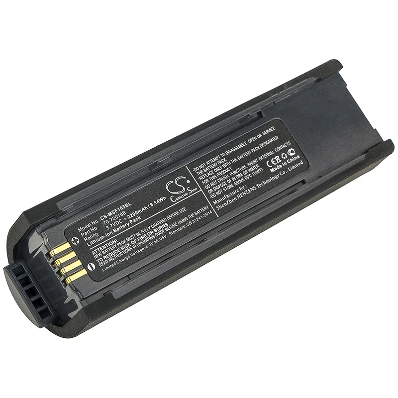 Cameron Sino 3.7V 2200mAh Barcode Scanner Battery 70-72018, 70-72018B, BJ-MJ02X-2K4KSM, 46-00358 for Metrologic MS1633 FocusBT