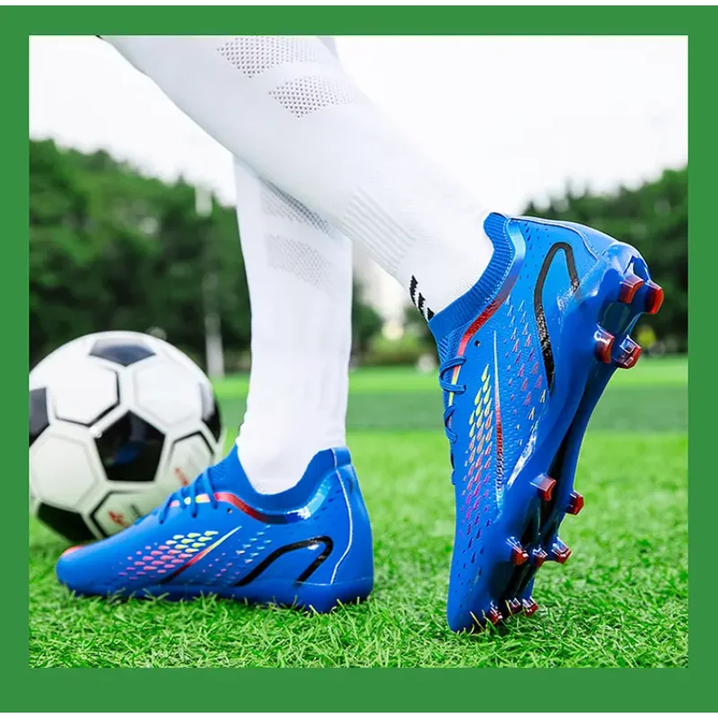 

Professional Firm Ground Soccer Boots High Ankle Wrap Breathable Non Slip Durable Men Outdoor Football Match Shoes