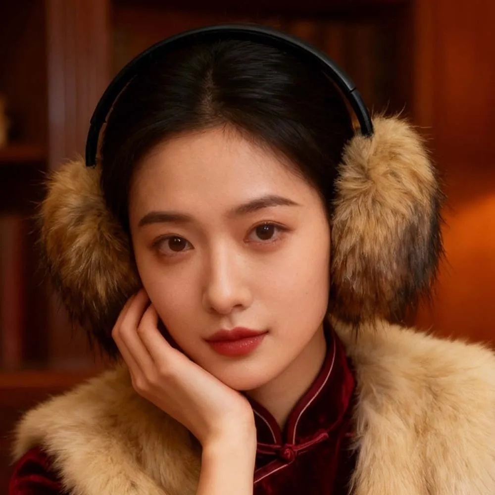 موضة Y2K فو فرو منك غطاء للأذنين مكافحة البرد يندبروف أفخم غطاء للأذن تدفئة الأذن لينة الشتاء رشاقته إيرفلاب زوجين #3