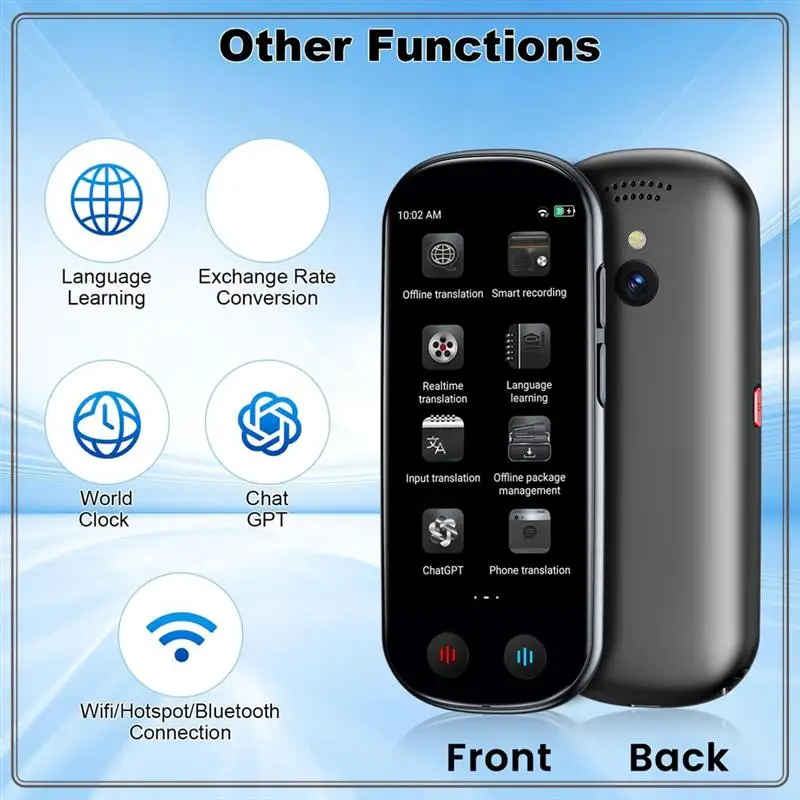 جهاز ترجمة موثوق به للغة ترجمة ثنائية الاتجاه، ترجمة صوتية محمولة غير متصلة بالصورة، للسفر التجاري