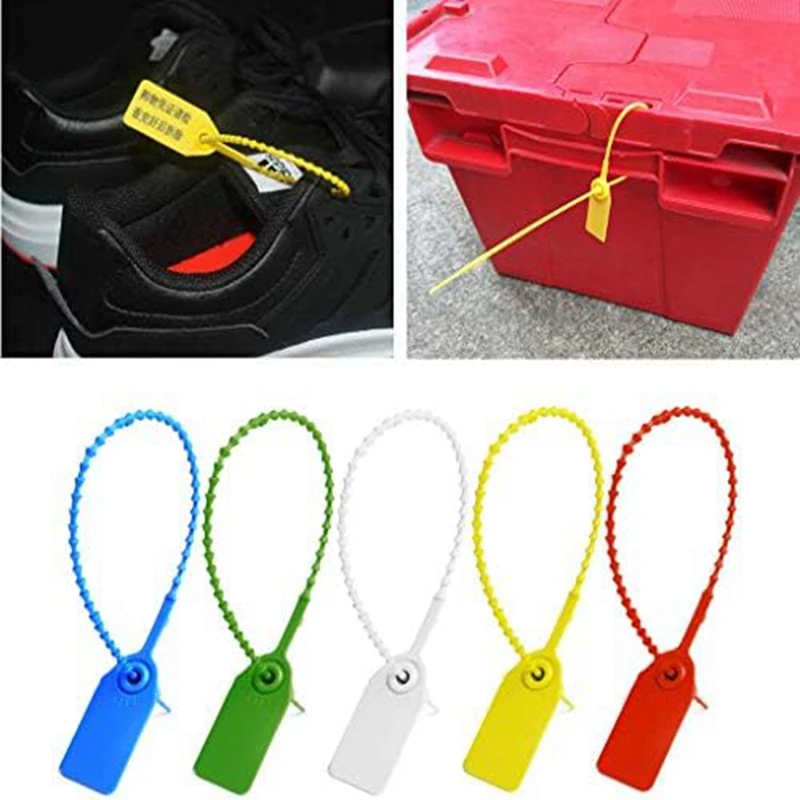 100 PCS Plastic Tamper Seals Numbered Zip Ties Tags Disposable Self Locking Signage For Fire Extinguisher,Shipping,250Mm C