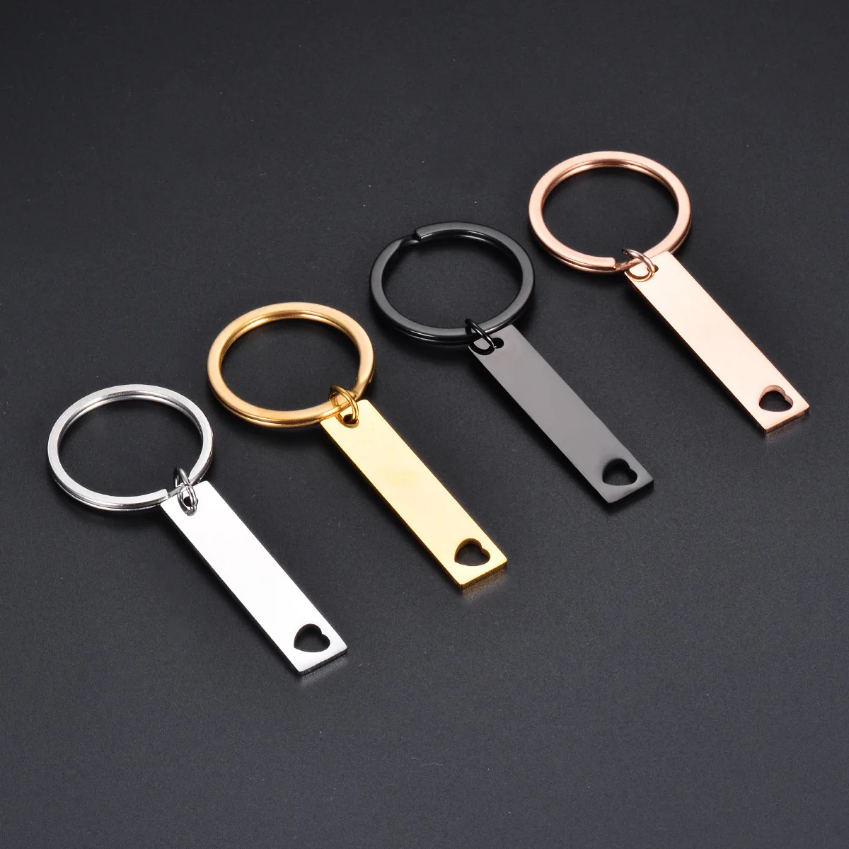 New Stainless Steel Heart Keychain Blanks for Personalization Key Holders for  Engraving for Couples Crafting Present Giving
