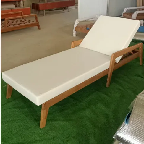 Outdoor seaside swimming pool leisure solid wood beach chair outdoor teak deck chair folding chair villa