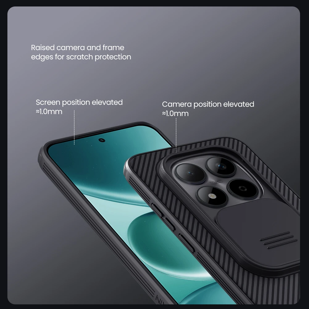 Etui NILLKIN Fitted Case Camshield Shield z ochroną obiektywu do Redmi Note 15 Pro 5G — zdjęcie produktu 4