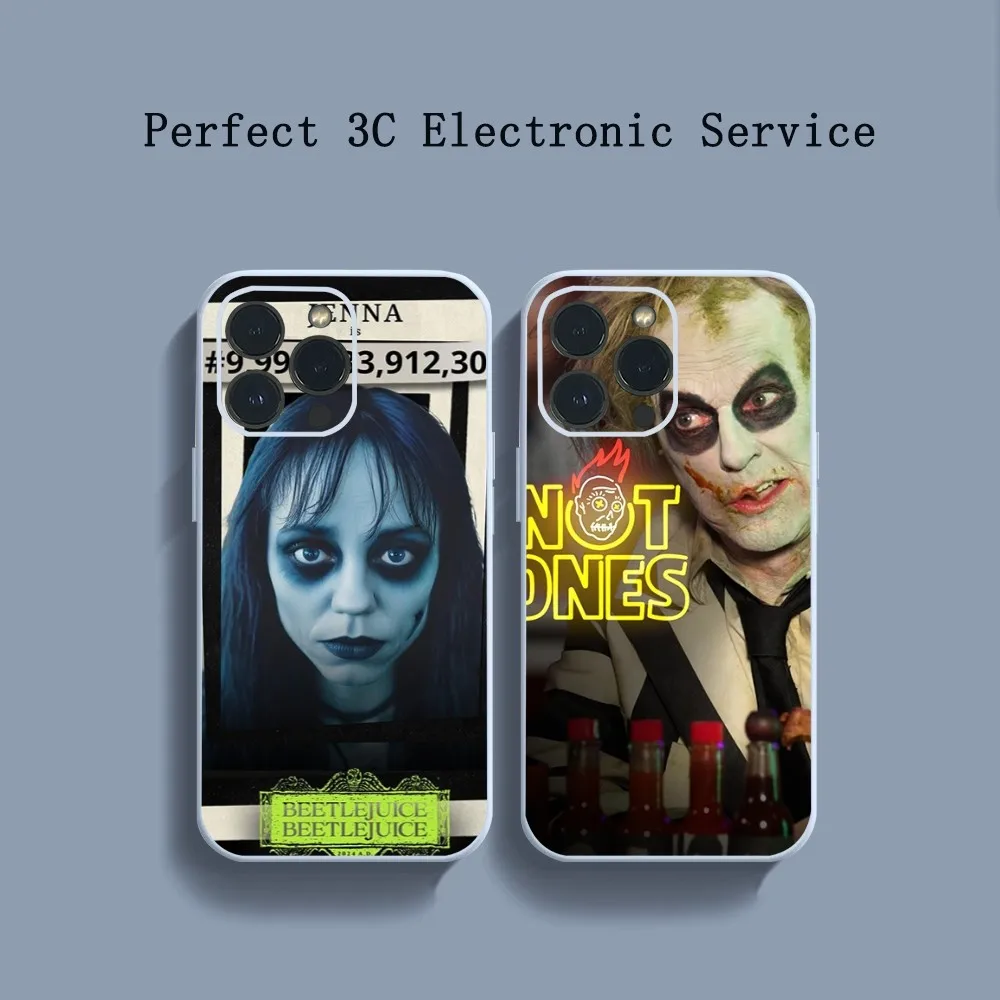 Hot Movie B-BeetlejuiceS 2 Phone Case For iPhone 14 13 12 11 Pro Max XS Max X XR 7 8 Plus Mini Blue TPU material