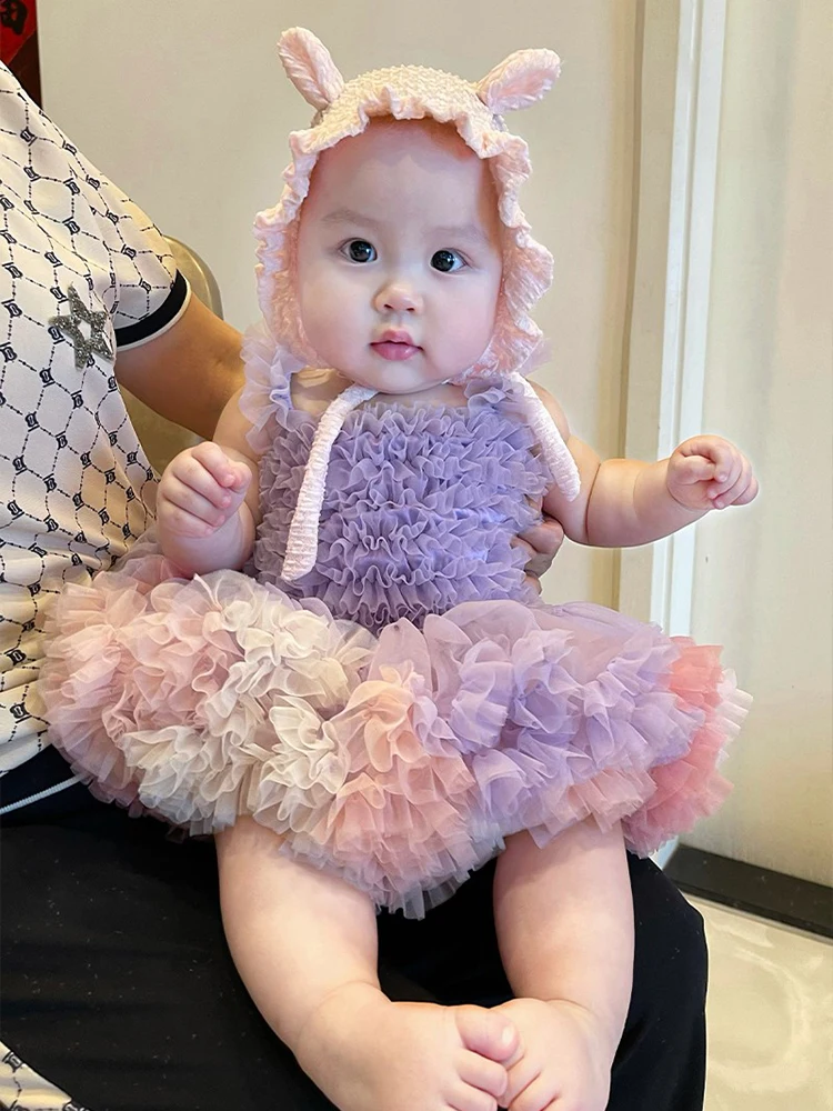 

Cute Princess Skirt for Girls Summer Fashion Baby Puffy Dress Children's Clothing Set Student School Uniform Work Outfit