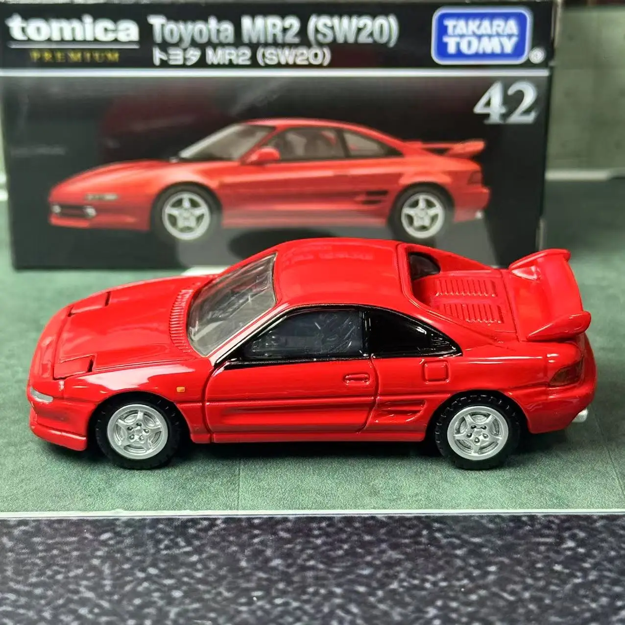 Takara Tomy Tomica Premium 42 Toyota MR2 (SW20) Casting Static Alloy Car Vehicle Diecast Metal Mode Collection Display Boy Toy