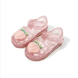 New Style Summer Children Jelly Princess Sandals Sweet Girls Toddlers Baby Breathable Hollow Shoes Comfortable Non Slip