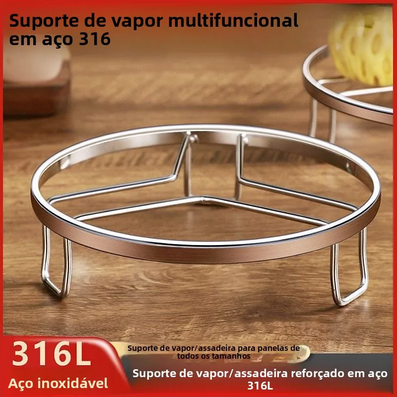 Grelha de Aço Inoxidável para Cozedura a Vapor, Espessada, para Uso Doméstico, para Pães Cozidos a Vapor, Base para Panela a ...