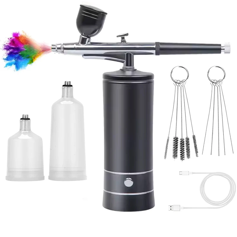 

Professional Copper Body Cordless Spray printer Makeup Compressor Paint Kit Nail Airbrush Machine With Air Compressor