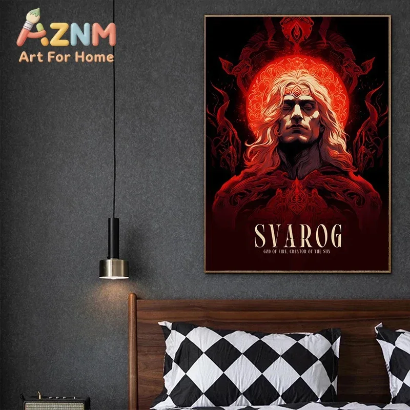 Slavic Gods Mythology Art Poster Perun Zorya Svarog Canvas Painting Wall Prints Picture for Living Room Home Decor Cuadros