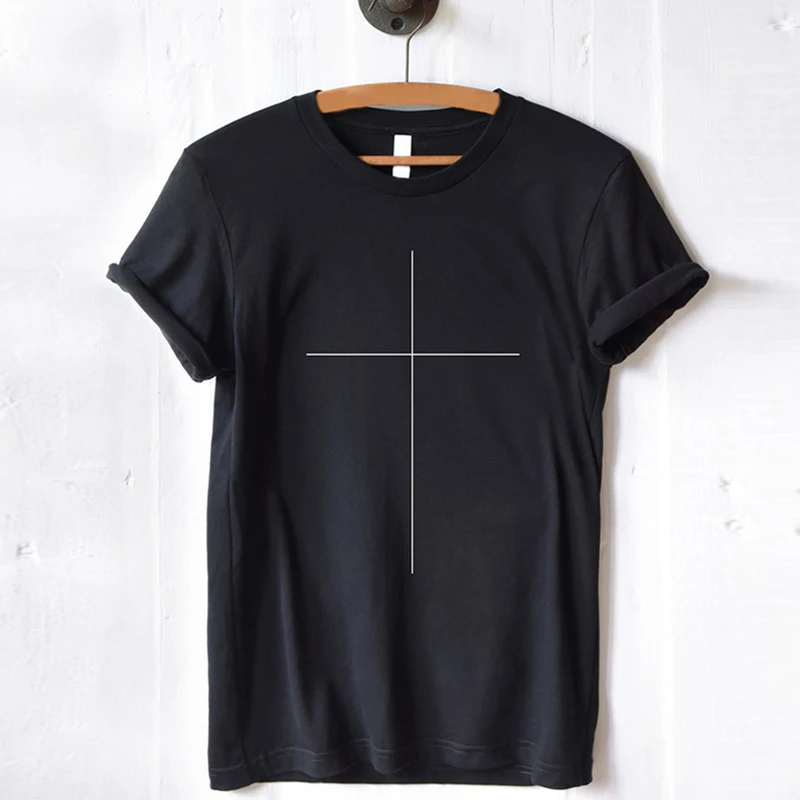 Crosses Printing Christianity T Shirt Casual Versatile Unisex Style Top Custom Tee Drop Shipping