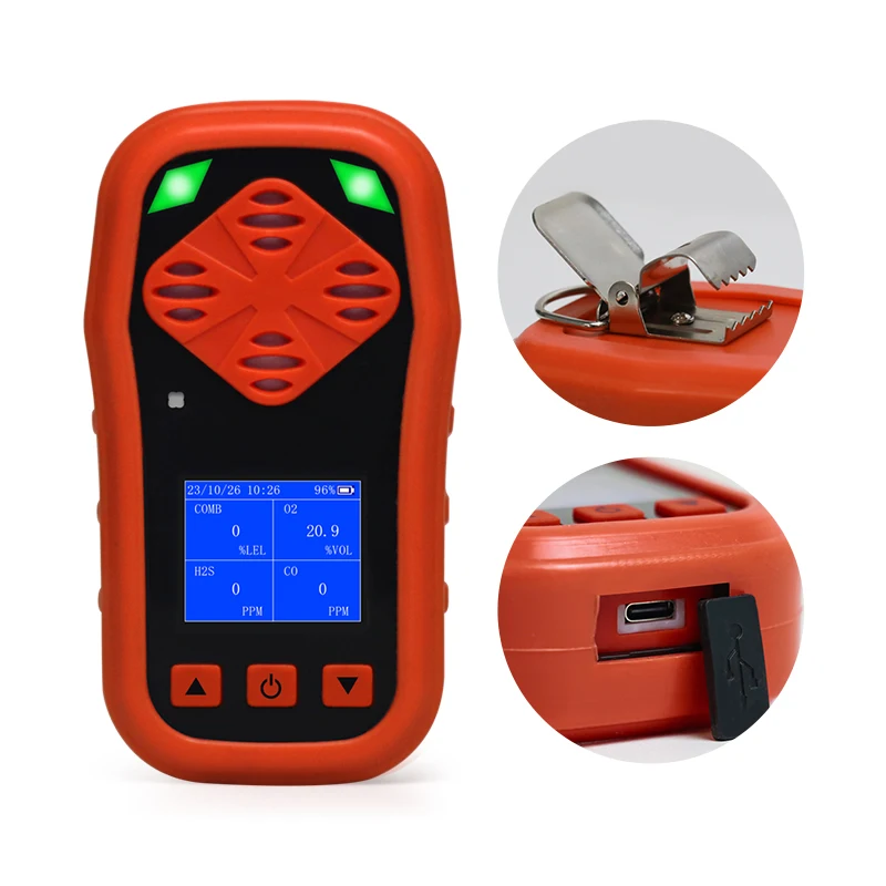 Yaoan Portable 4 In 1 Industrial Multigas Detector COMB H2S O2 CO Gas Analyzers For Accurate Gas Monitoring With Good Price view 3