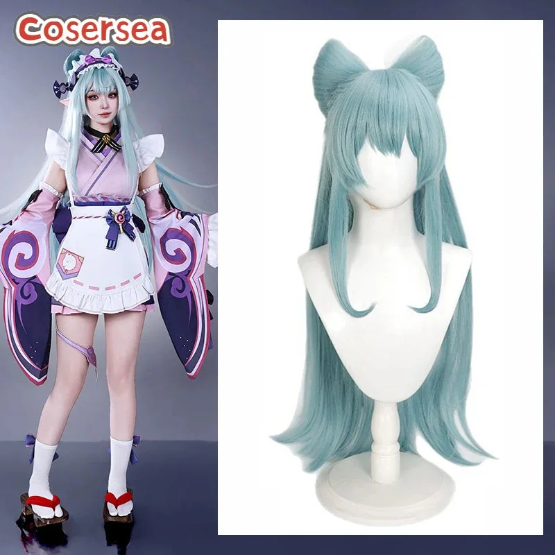 

Cosersea Yumcemikuki Mizuki Косплей Парики Genshin Impact Yuminekuki Mizuki 80 см Длинный Светло-Голубой Парик Синтетические Волосы Термостойкие