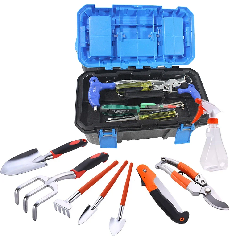 Plastic Tool Box Electrician Work Empty Toolbox Large-capacity Portable Tool Organizer Shockproof Toolbox Organizer Double Layer