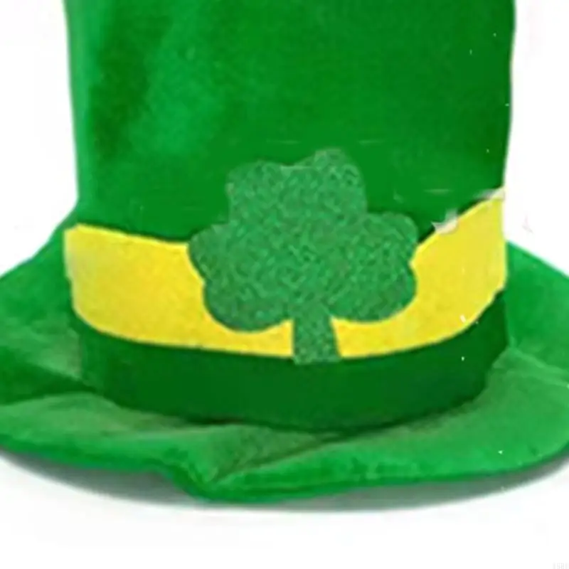 45BE Irish Leprechaun Hat Patrick Day Hat Green Leprechaun Hat Shamrock نظارات