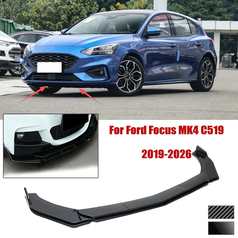 5pcs Front Bumper Shovel For Ford Focus MK4 C519 2019-2026 Spoiler Front Bumper Deflector Anti Scratch Protection Device