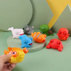 Funny Novelty Cute Big Eye Marine Animal Model Vent Toy Simulation Fish Squeeze Toy Anxiety Relief Anti Stress For Children