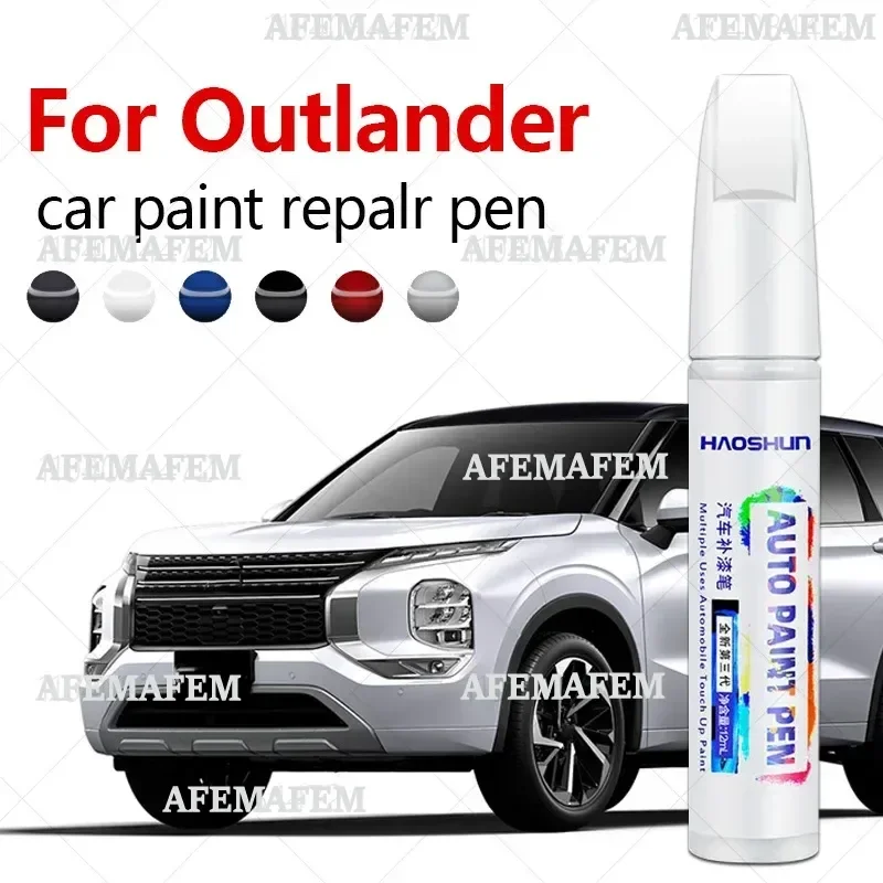Car  Repair Pen Touch Up Scratch Remover DIY Auto Accessories Black White For Mitsubishi Outlander 2001-2025 CU CW0 GF0 GG0