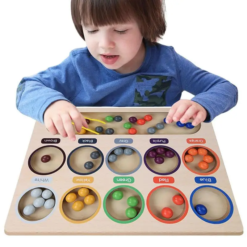 

Toddler Sorting Toys Color Sorting Ball Game Counting Matching Game Color Sorting Ball Game Early Educational Fine Motor Toys