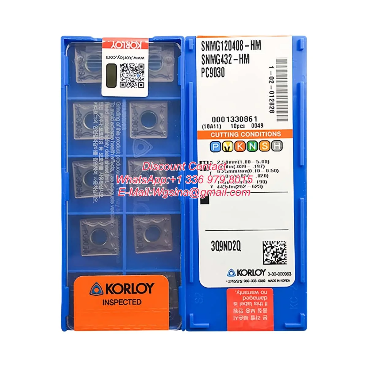 

Korloy 100% Original SNMG 120404 120408 150612 190612 190616 -HM -HS -HA H01 PC9030 NC3020 NC3120 NC3030 Turning Insert