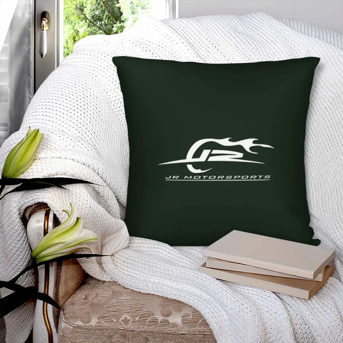 JR Motorsports Design Square Pillowcase Polyester Pillow Cover Velvet Cushion Zip Decorative Comfort Throw Pillow For Home Sofa