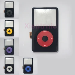 Per iPod 5th Video pannello di copertura anteriore nero con kit di alloggiamento del cavo flessibile clickwheel per la sostituzione A1136