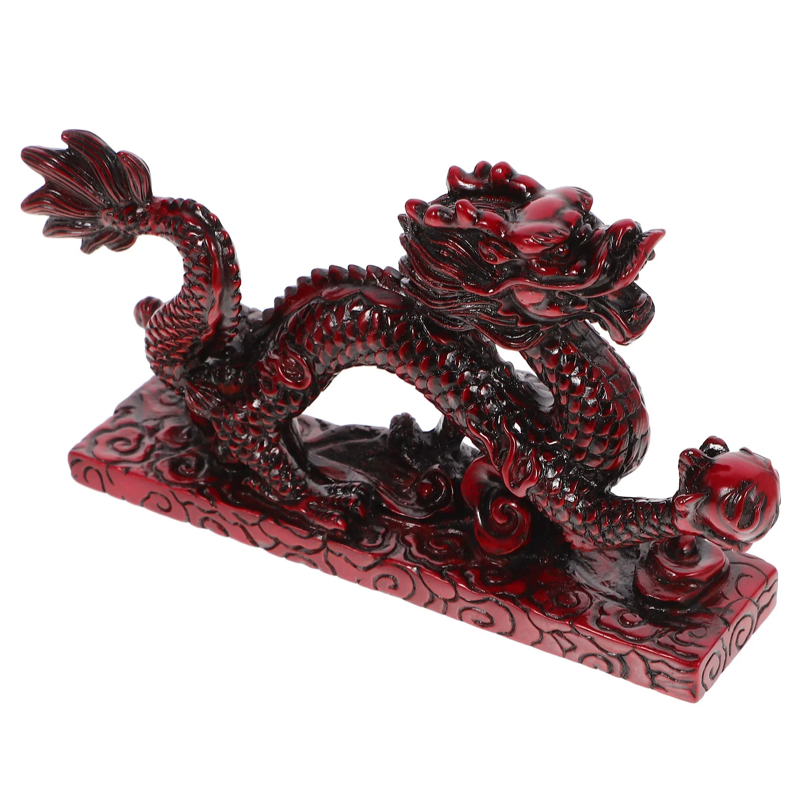 Riqueza Sorte Escultura Animal, Estátua De Dragão De Resina, Estátuas Chinesas, Escritório Oriental