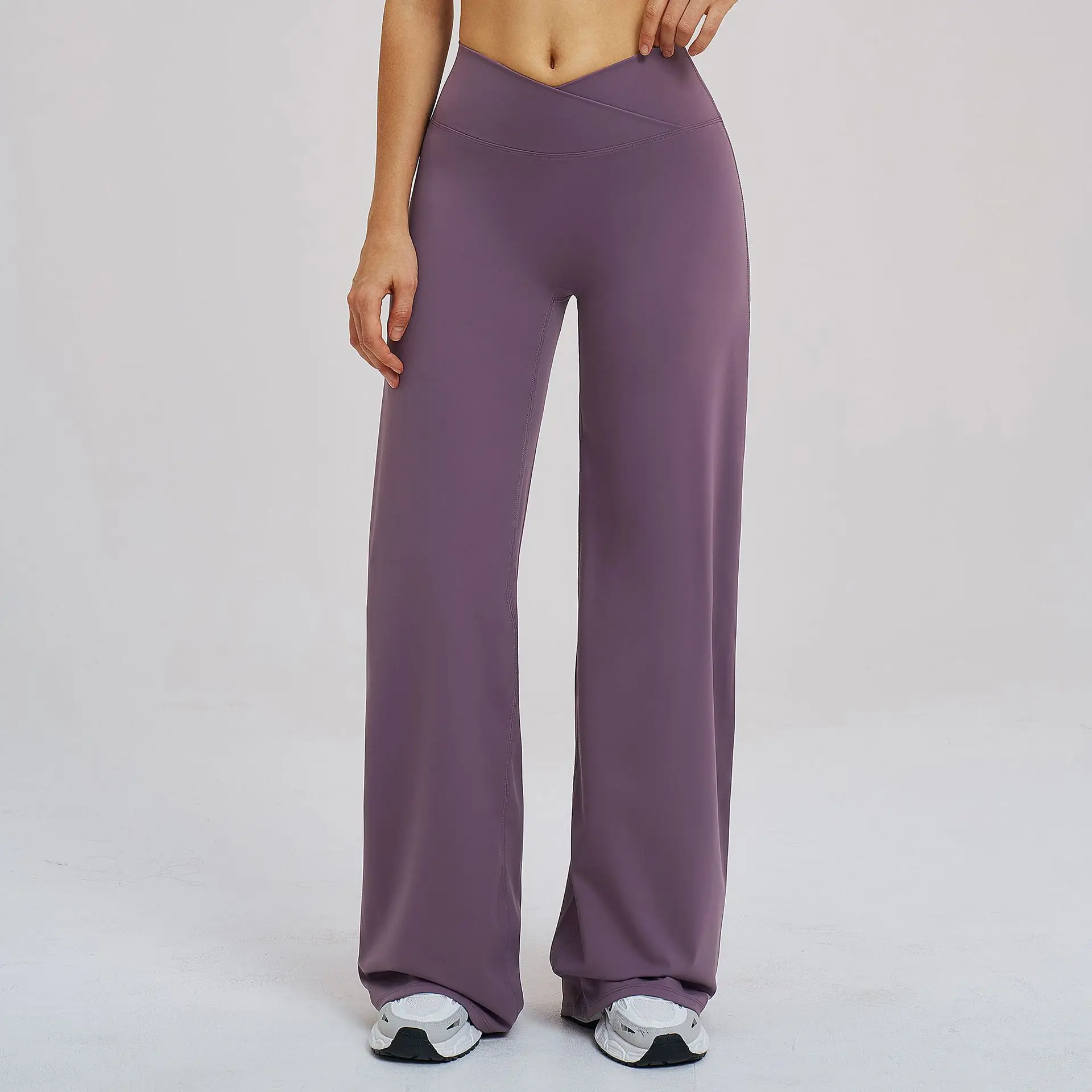 

Ningyu Casual wide Leg Pants Yoga Pants Women Crossed waist Loose Pants for Outdoor Workout Running and Sports Wide Leg Pants