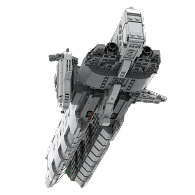 Space Series Naga Battlecruiser 1/1500 Scale Model Building Blocks Spaceship Diy Assemble Bricks Creative Toy  Gift