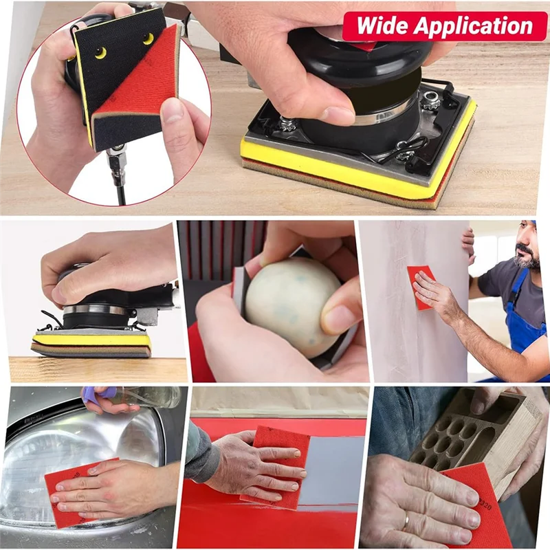 FYBL-Sanding Sponge 28 PCS 180-3000 Grit, Soft Foam Sanding Block& Ultra Fine Wet Dry Sandpaper Pads