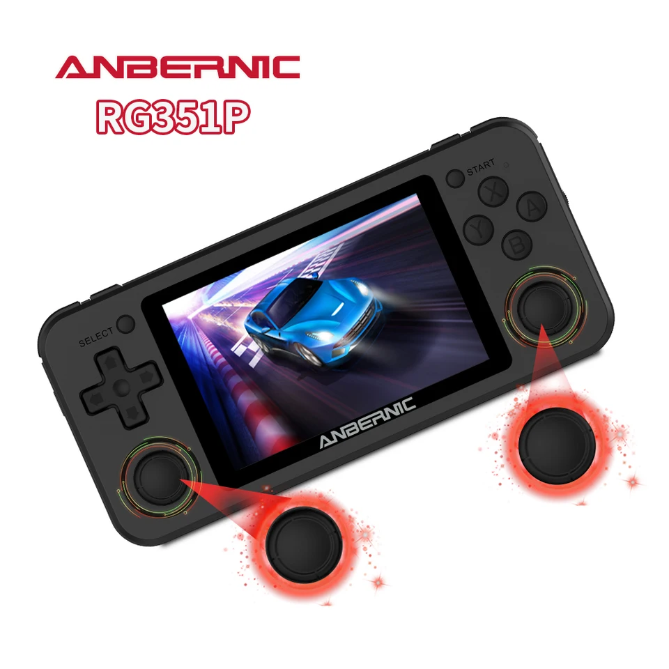 ANBERNIC RG351P Consola de videojuegos retro Pantalla IPS de 3,5 pulgadas RK3326 3500 mAh Sistema Linux abierto Reproductor portátil 2500 juegos integrados