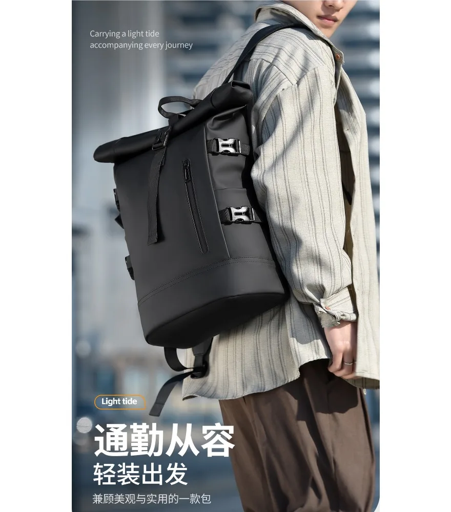 

Double Back Men's Premium Sense Anti-splashing Computer Bag Commuter Backpack Business Fashion Travel Backpack