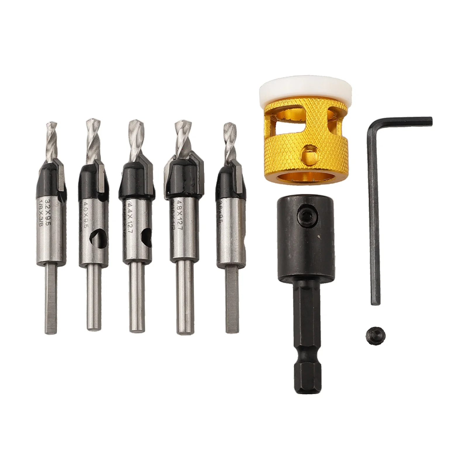 DIY Projects Home Improvement Adjustable Depth Stop Adjustable Depth Drill Bit Set Drills Natural Wood Compatibility