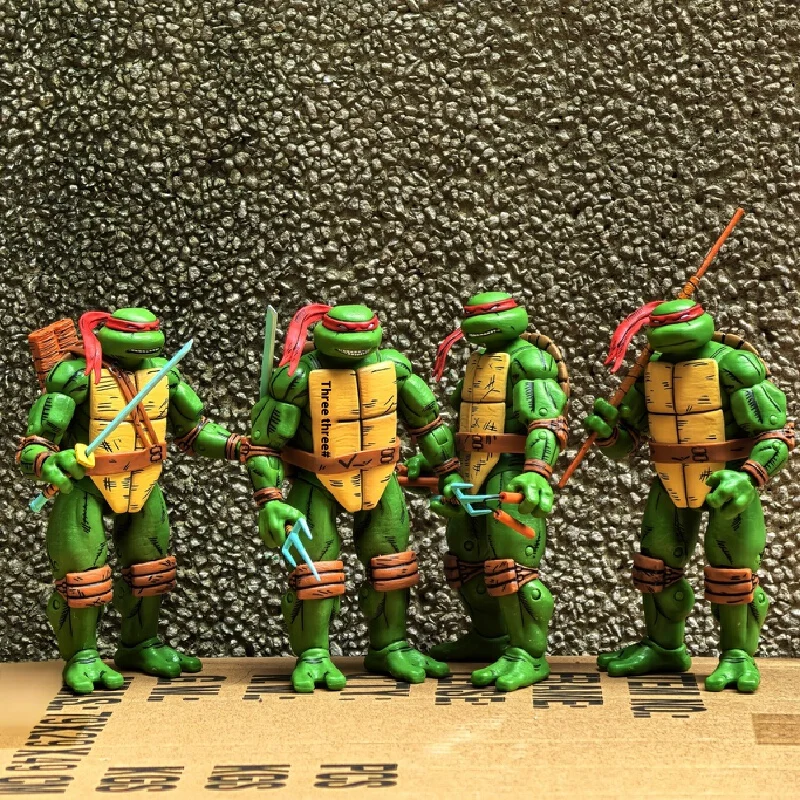 

NECA New Release Ninja Turtles Back to New York Four Set Action Figures Collectible Toy for Fans and Hobbyists Model Digital Toy