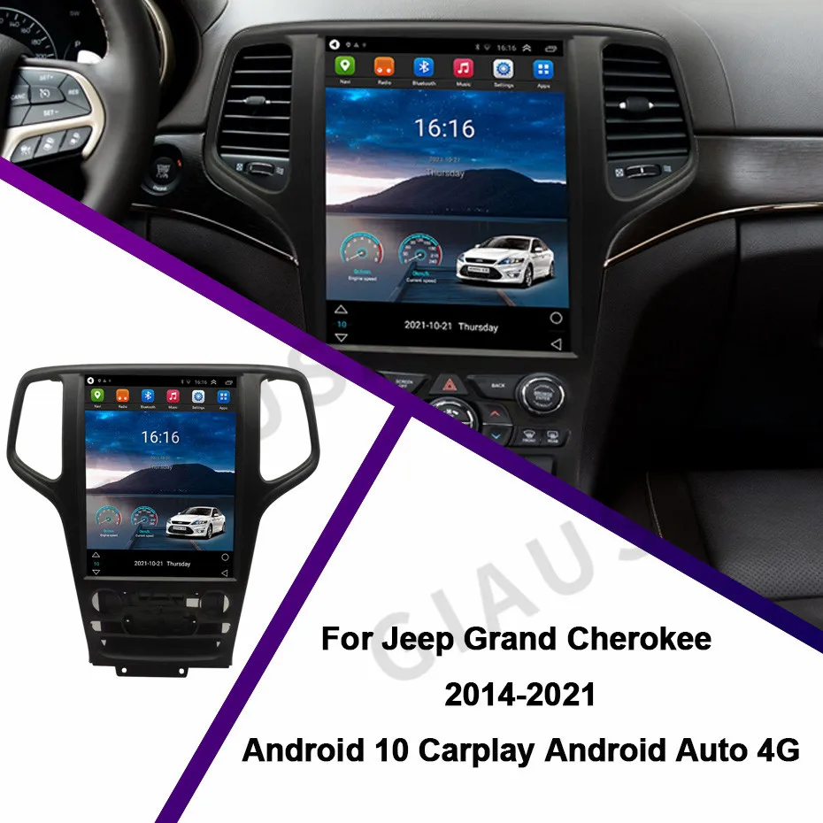 

12.8 Inch 128GB 2din Android car Radio For Jeep GRAND CHEROKEE 2014-2017 car stereo multimedia Autoradio carplay Google stereo