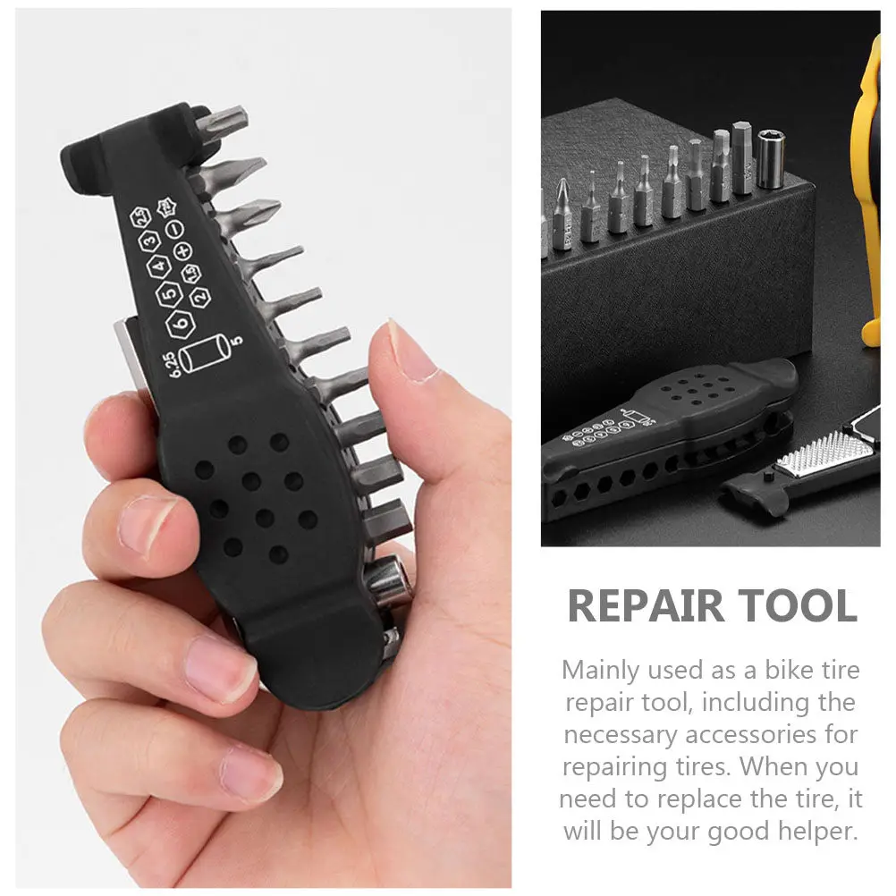 

1Set Bike Tire Repair Kit Portable Multifunctional Quick Repair Tool Bicycle Tire Lever Patch Tool Maintenance Equipment