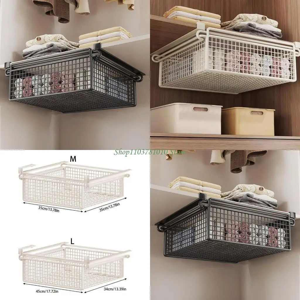 

U55D одежда вытягивает корзину подвесное выдвижное ящик для многофункционального хранения спальни Организация корзины с полки