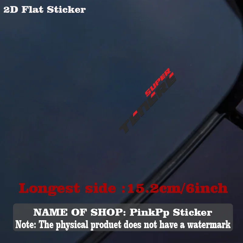 1pc SUPER TENERE Motorbike Sticker Transparent Waterproof UV Resistant Decal for Car Window Bumper Laptop Bottle